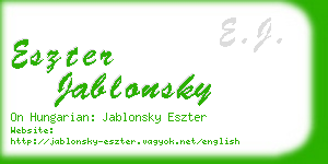 eszter jablonsky business card